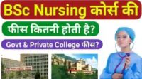 bsc nursing ki fees kitni hoti hai