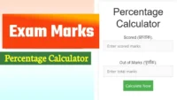 Exam Marks Percentage Calculator