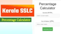 Kerala SSLC Percentage Calculator
