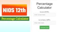 NIOS 12th Percentage Calculator